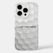 Golfbal met gepersonaliseerde tekst en nummer Case-Mate iPhone case (Achterkant)