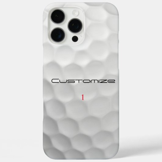 Golfbal met gepersonaliseerde tekst en nummer Case-Mate iPhone case (Achterkant)