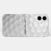 Golfbal met gepersonaliseerde tekst en nummer Case-Mate iPhone case (Achterkant (horizontaal))
