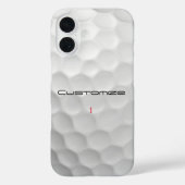Golfbal met gepersonaliseerde tekst en nummer Case-Mate iPhone case (Achterkant)
