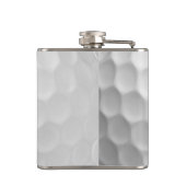 Golfbal met gepersonaliseerde tekst en nummer heupfles (Achterkant)