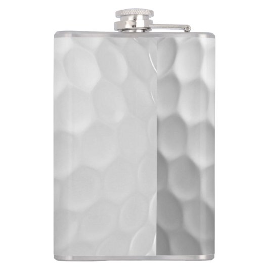 Golfbal met gepersonaliseerde tekst en nummer heupfles (Achterkant)