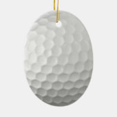 Golfbal met gepersonaliseerde tekst en nummer keramisch ornament (Achterkant)