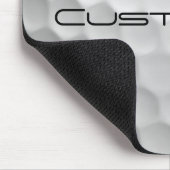 Golfbal met gepersonaliseerde tekst en nummer muismat (Hoek)