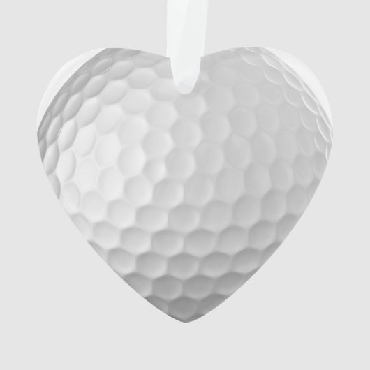 Golfbal met gepersonaliseerde tekst en nummer ornament (achterkant)