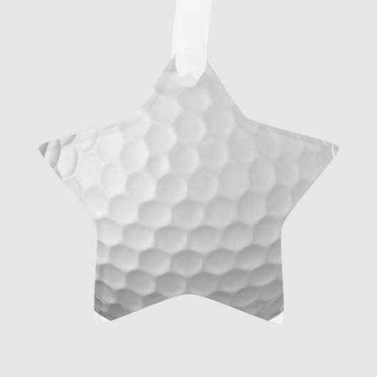 Golfbal met gepersonaliseerde tekst en nummer ornament (achterkant)