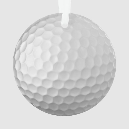 Golfbal met gepersonaliseerde tekst en nummer ornament (achterkant)