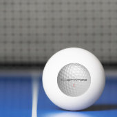 Golfbal met gepersonaliseerde tekst en nummer pingpongbal (Net)