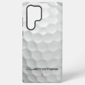 Golfbal met gepersonaliseerde tekst en nummer samsung galaxy hoesje (Achterkant)