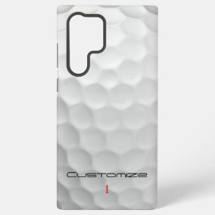 Golfbal met gepersonaliseerde tekst en nummer samsung galaxy hoesje