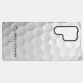 Golfbal met gepersonaliseerde tekst en nummer samsung galaxy hoesje (Achterkant horizontaal)