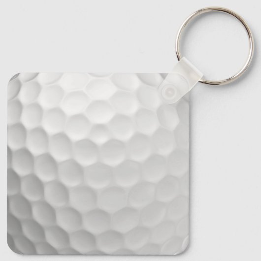 Golfbal met gepersonaliseerde tekst en nummer sleutelhanger (Achterkant)