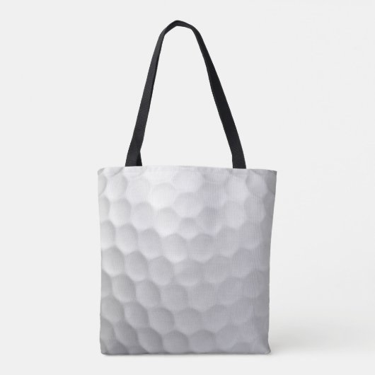 Golfbal met gepersonaliseerde tekst en nummer tote bag (Achterkant)