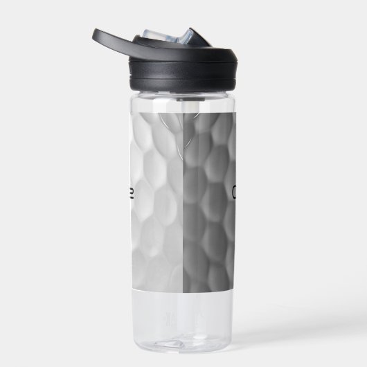 Golfbal met gepersonaliseerde tekst en nummer waterfles (Rechts)