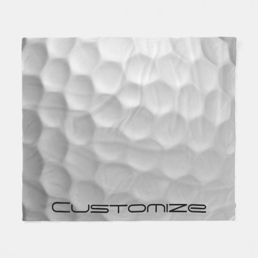 Golfbal met gepersonaliseerde tekst fleece deken (Voorkant (Horizontaal))