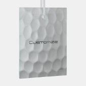 Golfbal met gepersonaliseerde tekst glas ornament (Voorkant Rechts)