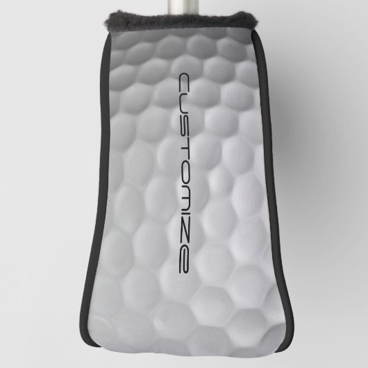 Golfbal met gepersonaliseerde tekst golfheadcover (Draai 90)