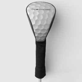 Golfbal met gepersonaliseerde tekst golfheadcover