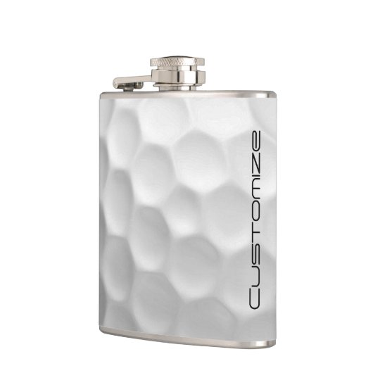Golfbal met gepersonaliseerde tekst heupfles (Links)