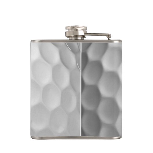 Golfbal met gepersonaliseerde tekst heupfles (Achterkant)