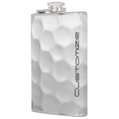 Golfbal met gepersonaliseerde tekst heupfles (Links)