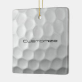 Golfbal met gepersonaliseerde tekst keramisch ornament (Links)