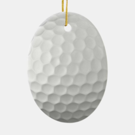 Golfbal met gepersonaliseerde tekst keramisch ornament (Achterkant)