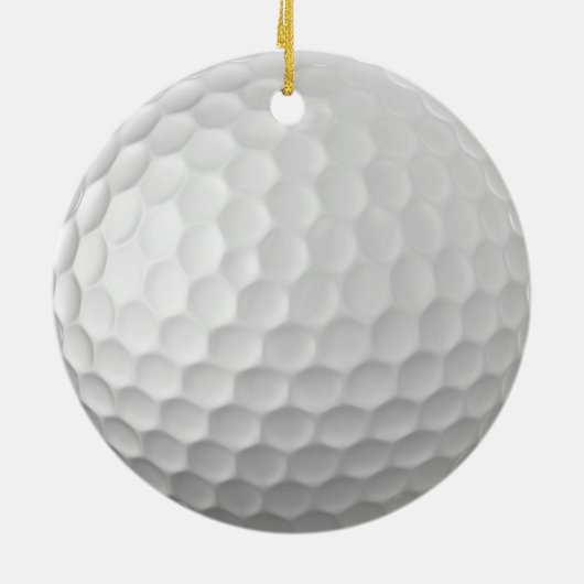 Golfbal met gepersonaliseerde tekst keramisch ornament (Achterkant)