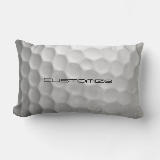 Golfbal met gepersonaliseerde tekst kussen (Voorkant)