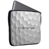 Golfbal met gepersonaliseerde tekst laptop sleeve (Voorkant Rechts)