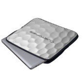 Golfbal met gepersonaliseerde tekst laptop sleeve (Voorkant onderkant)