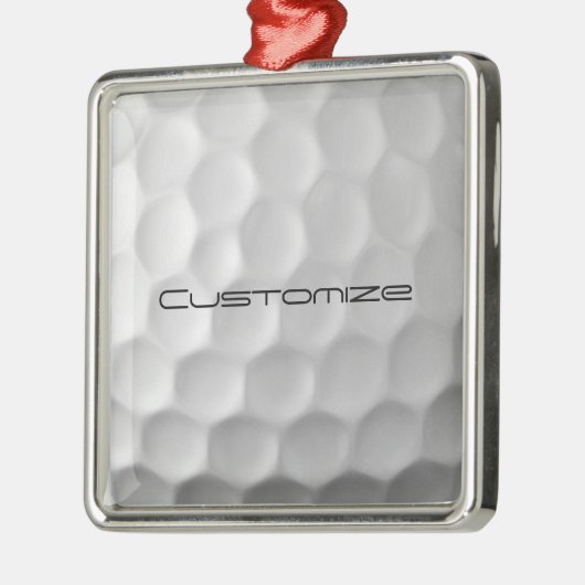 Golfbal met gepersonaliseerde tekst metalen ornament (Links)