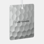 Golfbal met gepersonaliseerde tekst metalen ornament (Voorkant Rechts)