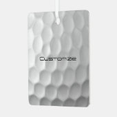 Golfbal met gepersonaliseerde tekst metalen ornament (Voorkant links)