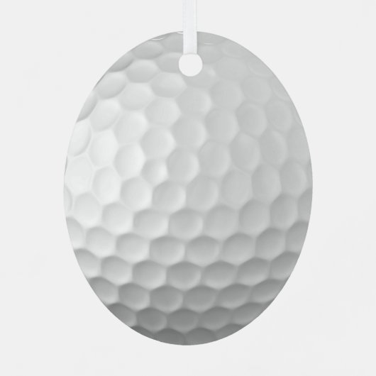 Golfbal met gepersonaliseerde tekst metalen ornament (Achterkant)