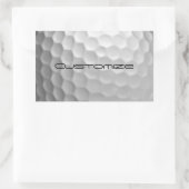 Golfbal met gepersonaliseerde tekst rechthoekige sticker (Tas)