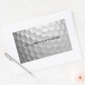 Golfbal met gepersonaliseerde tekst rechthoekige sticker (Envelop)