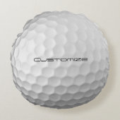 Golfbal met gepersonaliseerde tekst rond kussen (Voorkant)