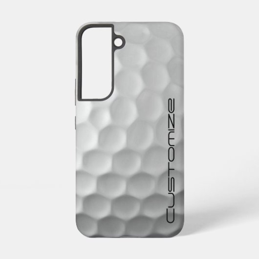 Golfbal met gepersonaliseerde tekst samsung galaxy hoesje (Achterkant)