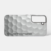 Golfbal met gepersonaliseerde tekst samsung galaxy hoesje (Achterkant horizontaal)