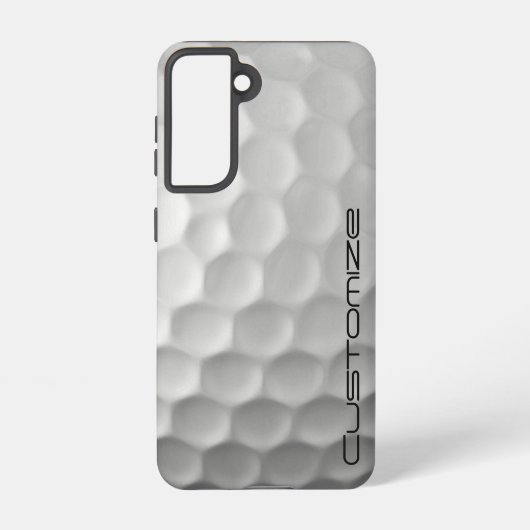 Golfbal met gepersonaliseerde tekst samsung galaxy hoesje (Achterkant)