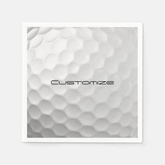 Golfbal met gepersonaliseerde tekst servet (Voorkant)