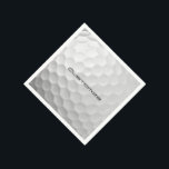 Golfbal met gepersonaliseerde tekst servet<br><div class="desc">Uniek ontwerp voor de casual golfer voor de professional van Heart. Klassiek en uniek,  dit zal zeker indruk maken op je golfvrienden bij het volgende toernooi of de volgende bijeenkomst. Pas deze golfbal aan met de tekst van uw keuze.</div>