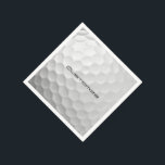 Golfbal met gepersonaliseerde tekst servet<br><div class="desc">Uniek ontwerp voor de casual golfer voor de professional van Heart. Klassiek en uniek,  dit zal zeker indruk maken op je golfvrienden bij het volgende toernooi of de volgende bijeenkomst. Pas deze golfbal aan met de tekst van uw keuze.</div>