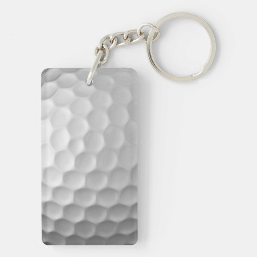 Golfbal met gepersonaliseerde tekst sleutelhanger (achterkant)