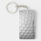 Golfbal met gepersonaliseerde tekst sleutelhanger (Voorkant)