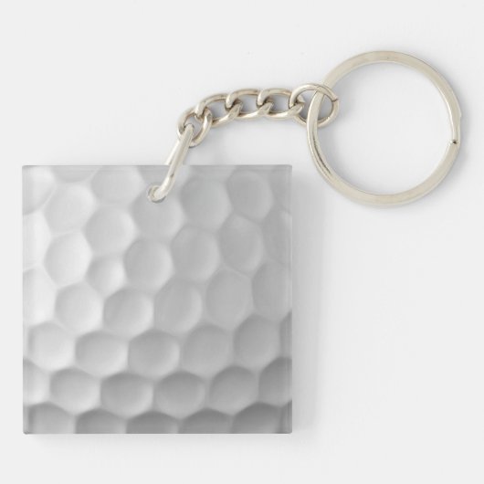 Golfbal met gepersonaliseerde tekst sleutelhanger (Achterkant)