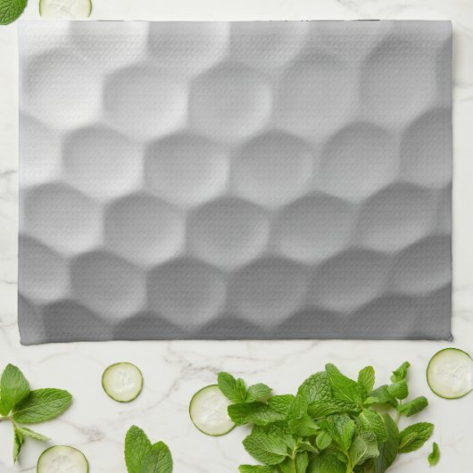 Golfbal met gepersonaliseerde tekst theedoek (Gevouwen)