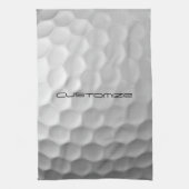 Golfbal met gepersonaliseerde tekst theedoek (Verticaal)