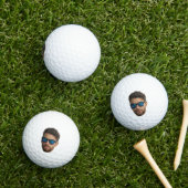 Golfbal met Gezicht, Aangepast Afbeelding, Aanpass Golfballen (Insitu Gras)
